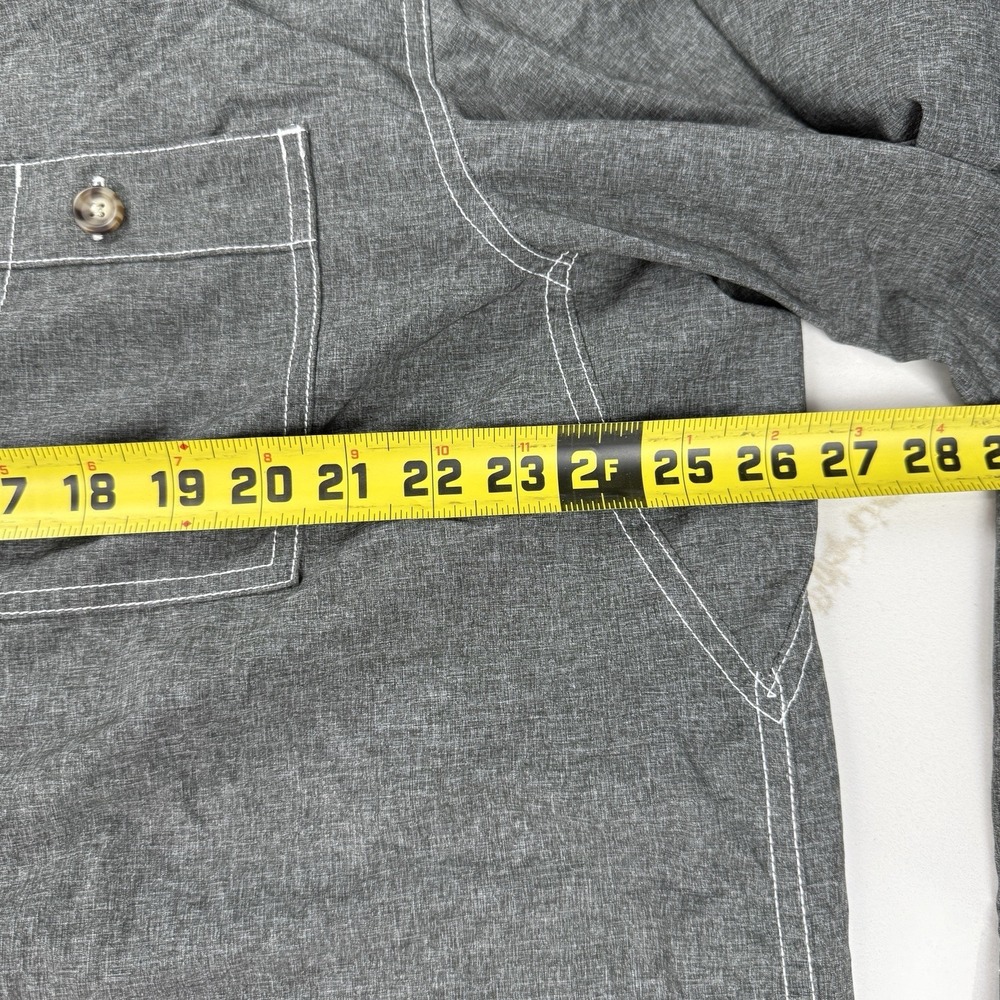 Duluth Alaskan Hardgear Button Down Shirt Mens XLT Gray White Stitch Performance - Picture 5 of 9